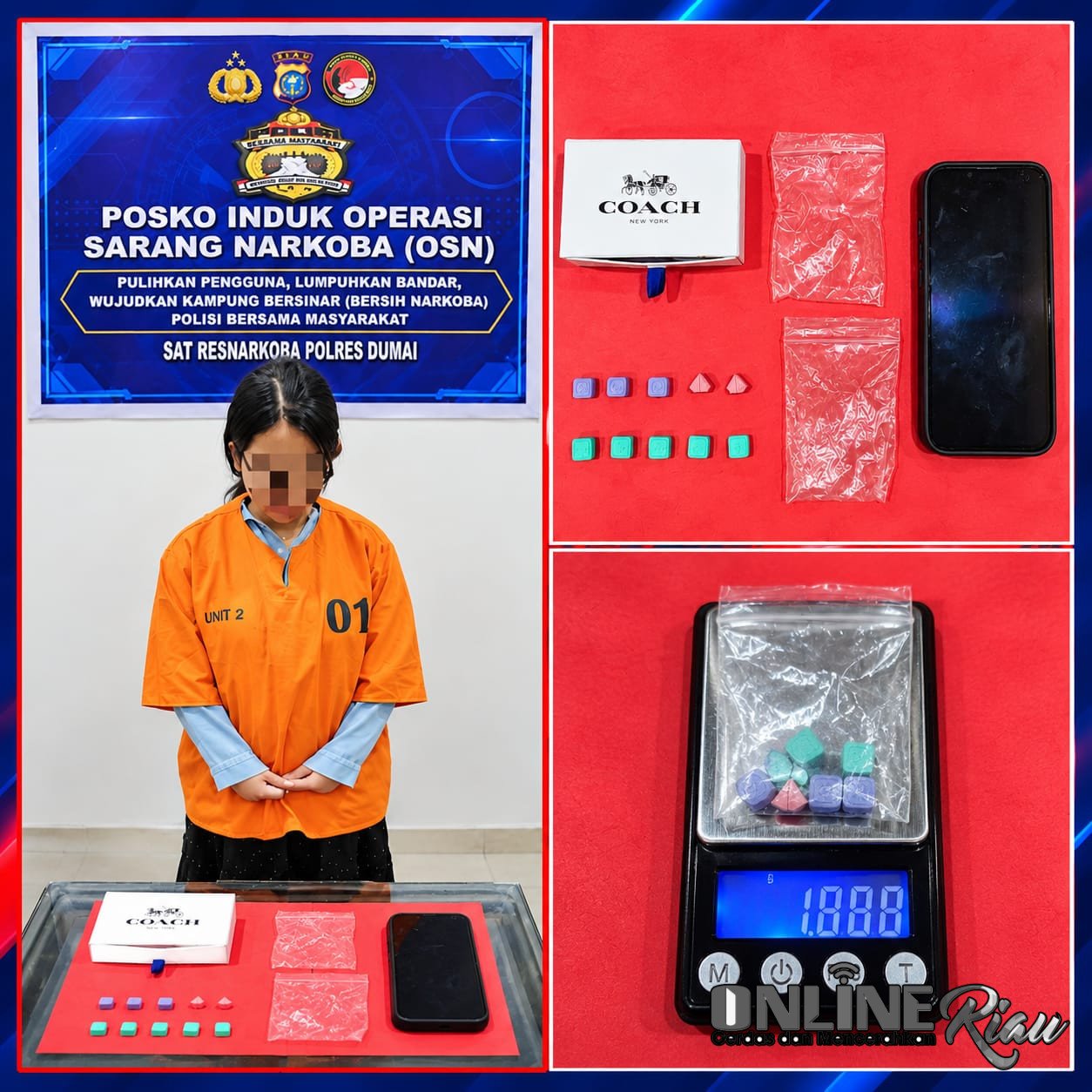 Diduga Simpan 10 Pil Ekstasi, Perempuan di Dumai Diamankan Polisi