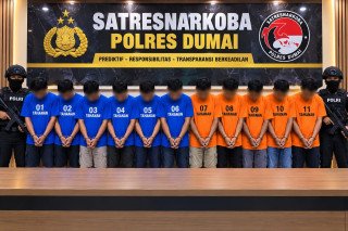 Tes Urine 11 Pria Positif Metamfetamina, Polres Dumai Lanjutkan Pemeriksaan