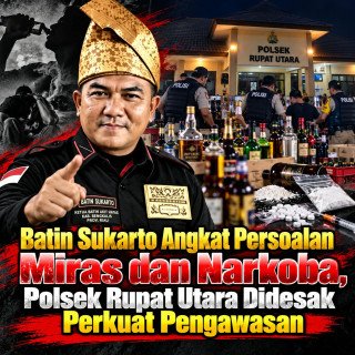 Batin Sukarto Angkat Persoalan Miras dan Narkoba, Polsek Rupat Utara Didesak Perkuat Pengawasan