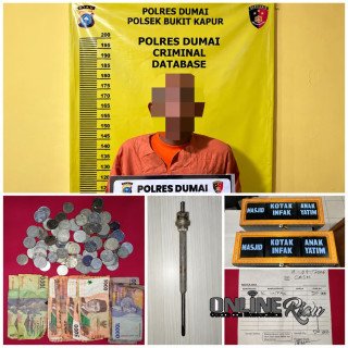Kerugian Ditaksir Rp605.800, Polsek Bukit Kapur Tangani Dugaan Pencurian Kotak Infak