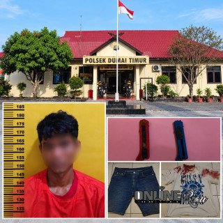 Diduga Aniaya Pria hingga Luka di Kepala, MH Diamankan Polsek Dumai Timur